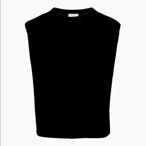 Babaton Shoulder Pad Tank | Size Large | Black